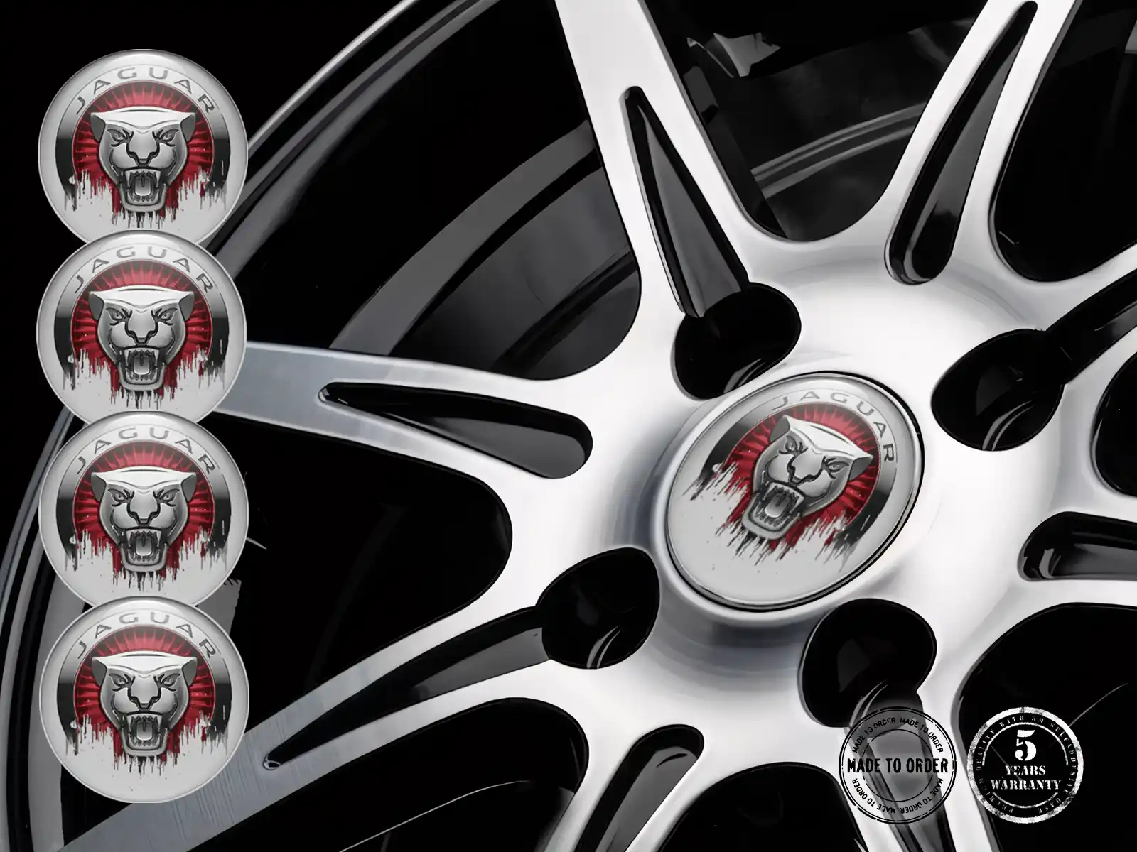 Jaguar Décalques Roues Étiquettes Résine Haute Qualité